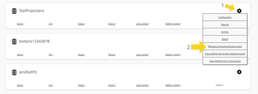 Honeycomb sharing data: manage permissions/share project